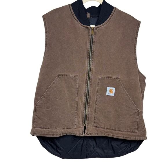 VTG Carhartt Quilted Canvas Duck Vest Men's Sz. XL - Picture 1 of 9